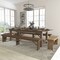 Flash Furniture Rectangle Antique Farm Table , 40"; 96", 40-1/4" W 30"; 17-3/4" H,  XA-FARM-7-GG - alternate 1